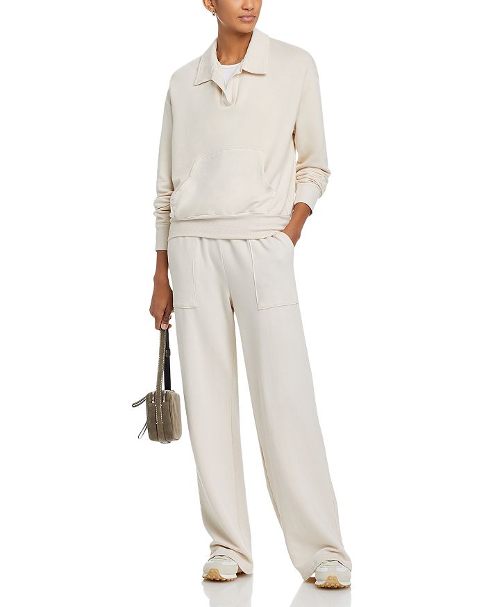 Monrow Supersoft Fleece Polo Sweater & Sweatpants | Bloomingdale's