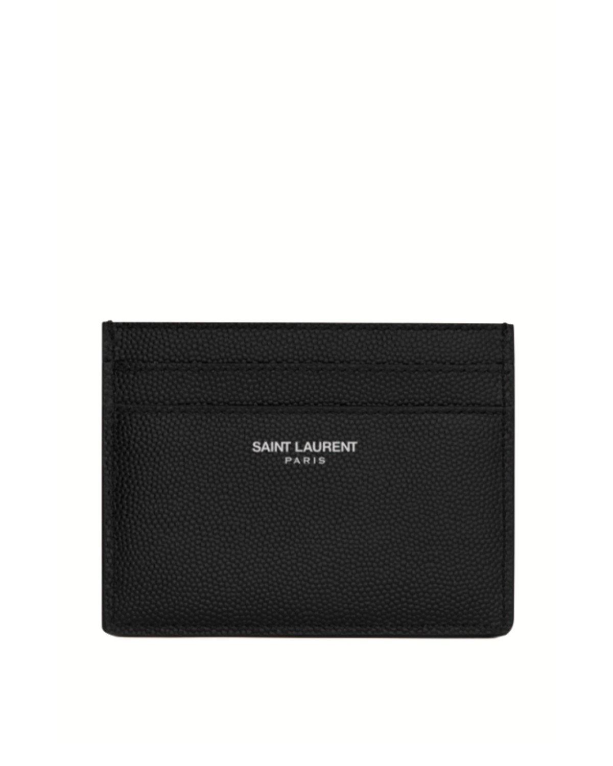 Saint Laurent Paris Credit Card Case in Black