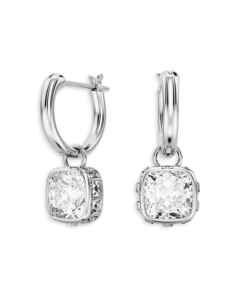 Swarovski Stilla Mini Hoop Earrings In Silver