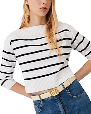 Shop Marella Doll Striped Sweater In Blue/white