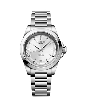 Shop Longines Conquest Watch, 34mm In Silver