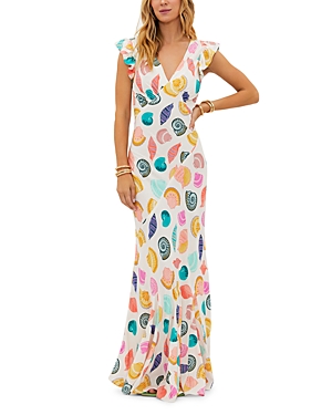 Shop Beach Riot Elodie Printed Maxi Dress In Coastal Jewel