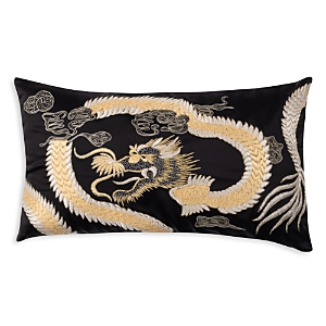 Natori Luxe Charm Dragon Pillow, 18 X 10 In Black