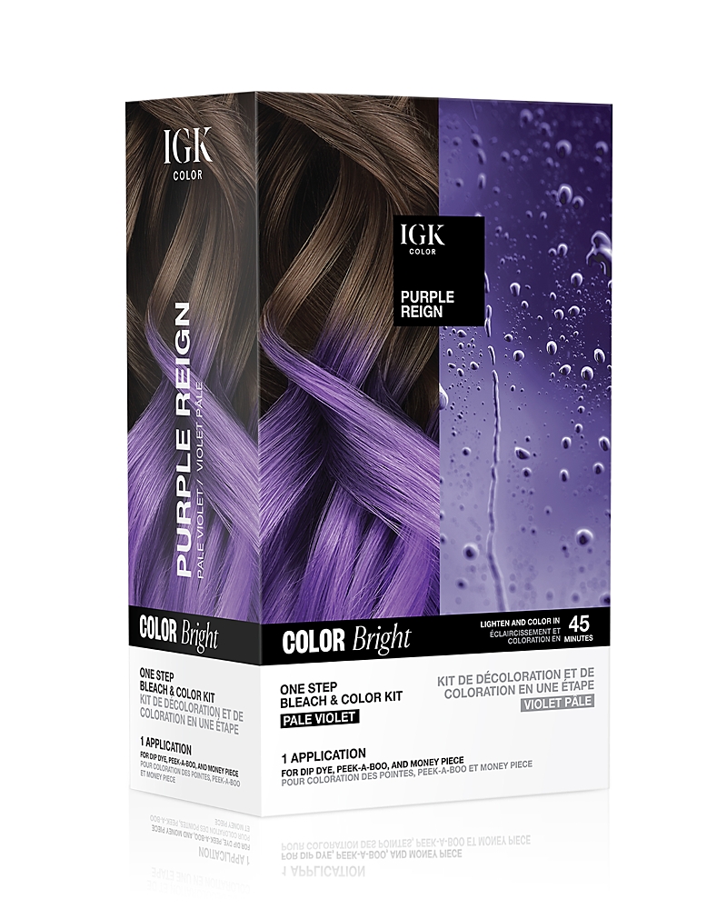 Igk Hair Color Bright One Step Bleach & Color Kit In Purple Reign - Pale Violet