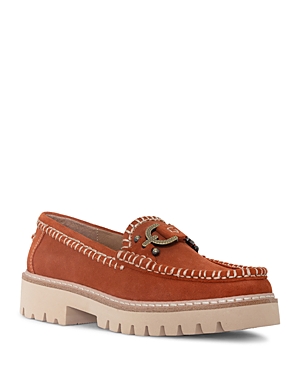 Shop Donald Pliner Women's Embellished Loafer Flats In Terracotta