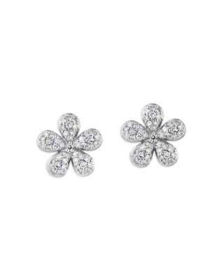 Phillips House - 14K Yellow Gold Diamond Forget Me Not Petite Pav&eacute; Stud Earrings