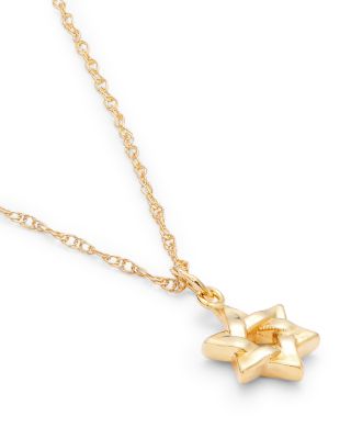 Star of David Pendant Necklace in 14K Yellow Gold, 18"