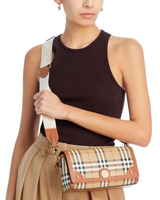 ショルダーバッグ BURBERRY Check shoulder strap New plaid check Crossbody Shoulder Strap Gold Silver No Logo