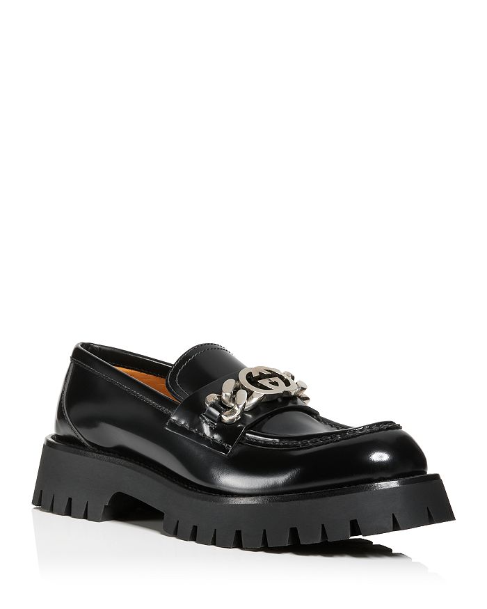 Gucci Women's Chain Lug Loafer Flats | Bloomingdale's