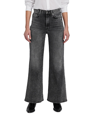 Shop 7 For All Mankind Ultra High Rise Jo Wide Leg Jeans In Silent Night