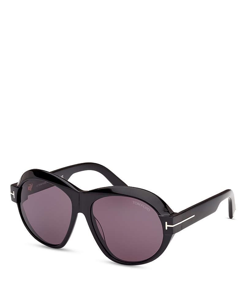 Tom Ford Inger 59mm Round Sunglasses In Black