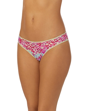 Shop On Gossamer Printed Hipster Thong In Bright Blooms