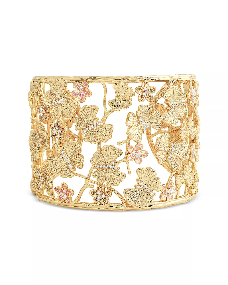 Anabel Aram Butterfly Cuff Bracelet in 18K Gold Plated