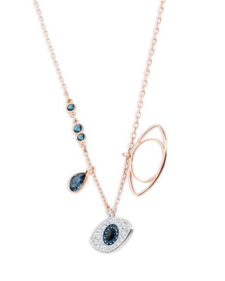 Symbolica Evil Eye Swarovski Crystal Pendant Necklace, 14.8&amp;quot;