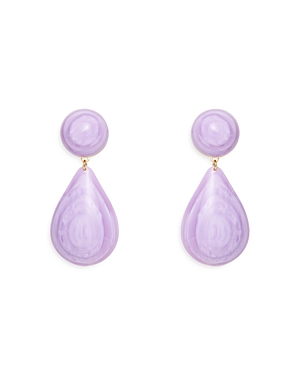 Shop Lele Sadoughi Small Dome Teardrop Earrings In Lilac