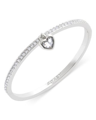 COACH - Stone Heart Charm Bangle Bracelet