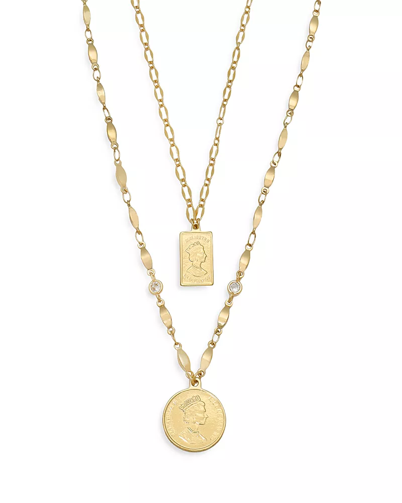Ettika Medallions of Mine Layered Coin Necklace Set, 12