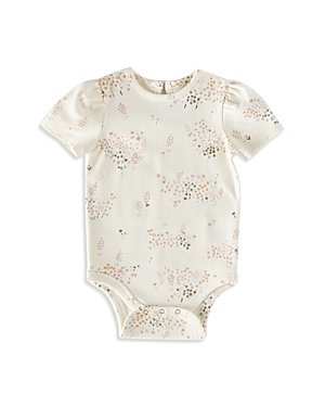 Pehr Unisex Flower Patch Cotton Printed Short Puff Sleeve Bodysuit - Baby