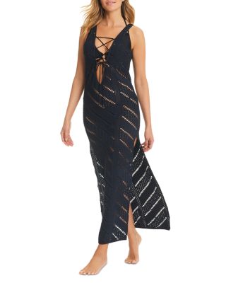 Crochet Maxi Dress Swim Cover-Up