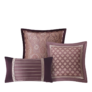 Shop Waterford Tabriz Decorative Pillows, Set Of 3 In Wine