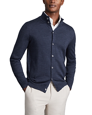REISS HARLOW SLIM FIT BUTTON FRONT CARDIGAN SWEATER