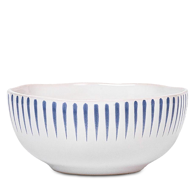 Juliska Sitio Stripe Delft Blue Cereal/ice Cream Bowl In Delft Blue