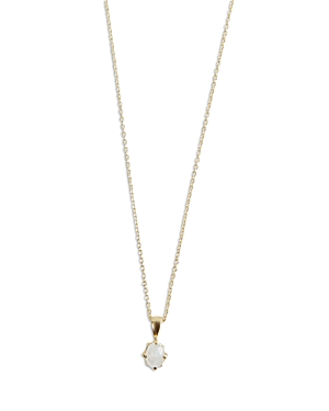 Argento Vivo Oval Moonstone Pendant Necklace In 18k Gold Plated Sterling Silver, 16-18 In Metallic