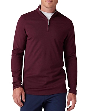 Mizzen + Main Proflex Performance Quarter Zip Pullover In Burgundy Heather
