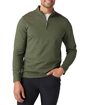 Mizzen + Main Proflex Quarter Zip In Sage Heather