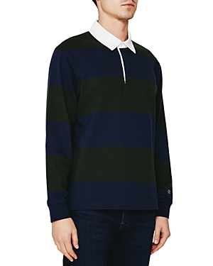 Shop Ag Wade Long Sleeve Rugby Shirt In Deep Forest