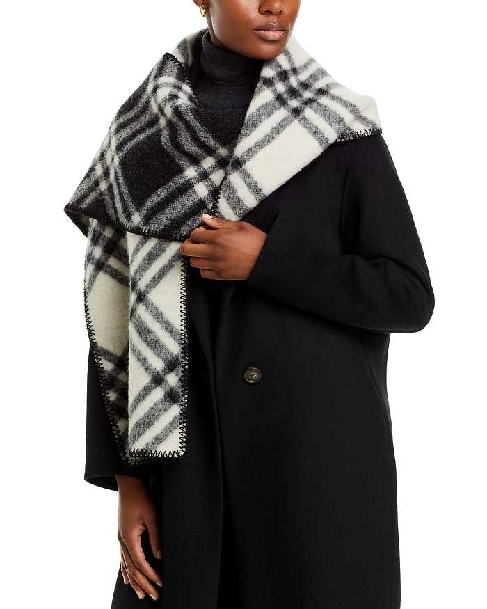 Burberry Wool Checkered Scarf Bloomingdale s