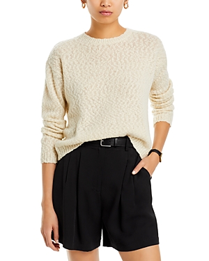 C By Bloomingdale's Cashmere Boucle Crewneck Jumper - 100% Exclusive In Snowy