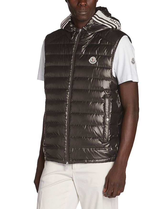 Moncler Clai Quilted Full Zip Hooded Down Vest | Bloomingdale's