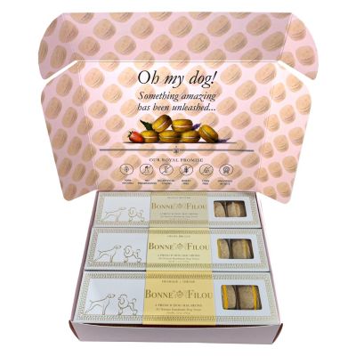 Rose Gift Pack of Dog Macarons, 18 Count