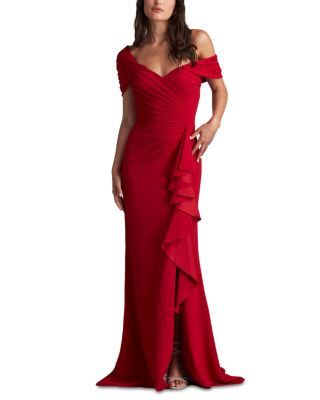 One Shoulder Crepe Gown