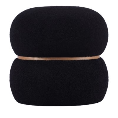TOV Furniture - Helga Faux Shearling Oval Ottoman