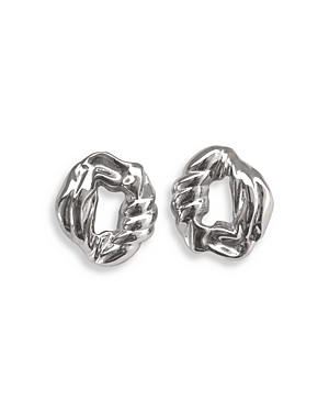 Completedworks Twisted Circle Earrings In Metallic