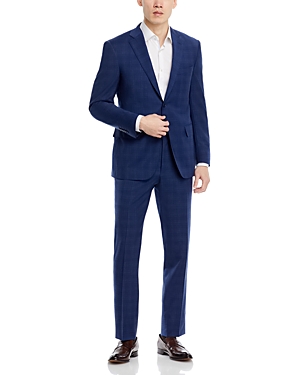 Canali Siena Tonal Plaid Classic Fit Suit In Navy