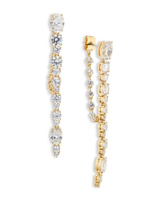 Nadri Crystal Linked Linear Earrings