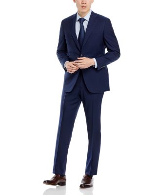 Canali Milano Trim Fit Impeccabile Microcheck Super 130s Wool Suit In Blue
