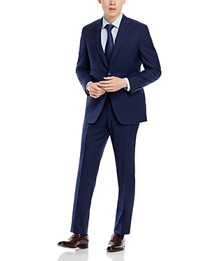 Canali Siena Tonal Pinstripe Classic Fit Suit In Navy