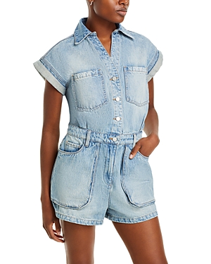 Shop Blanknyc Denim Romper In Big Shot