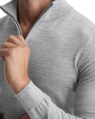 Blackhall Merino Wool Slim Fit Quarter Zip Mock Neck Sweater