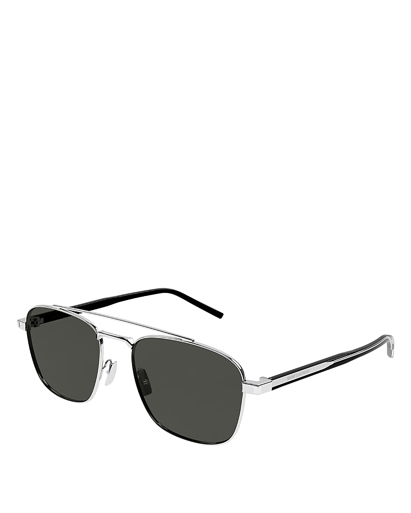 Saint Laurent Thin Naked Wirecore Navigator Sunglasses, 56mm