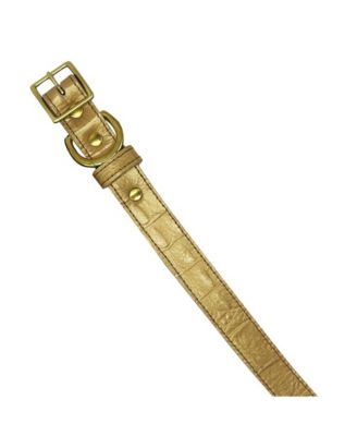Croc Leather Dog Collar