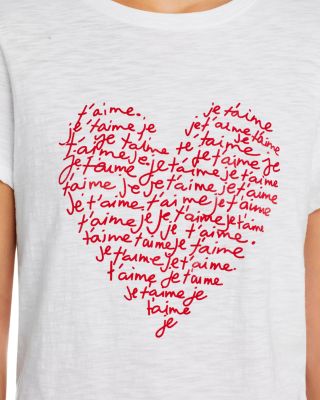 Je T&#39;Aime Heart Graphic Tee