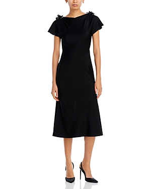 Shop Jason Wu Collection Embellished Midi Dress In Black