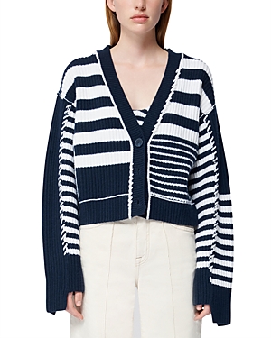 SIMKHAI ADARA V NECK CARDIGAN SWEATER