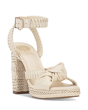 Shop Vince Camuto Women's Fancey Ankle Strap High Heel Sandals In White