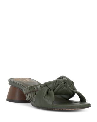 VINCE CAMUTO Women's Leana Mixed Media Knotted Slide Sandals